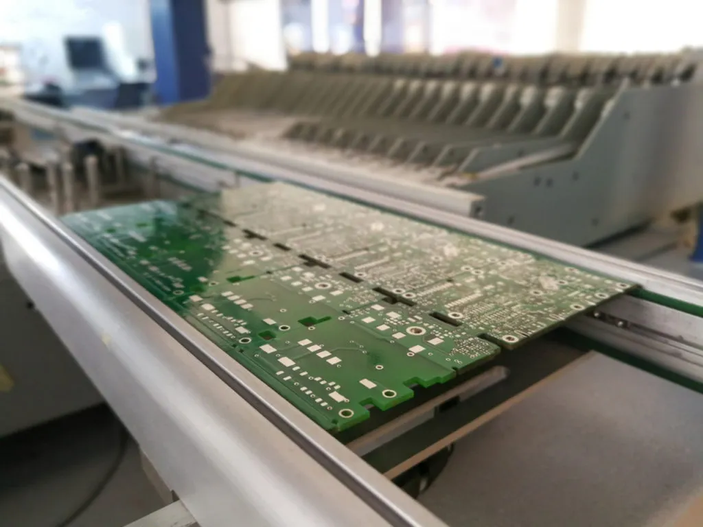 Imagem de uma placa eletrônica em reparo